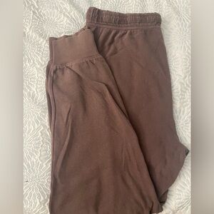 Aerie brown joggers with drawstring